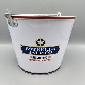 Estrella Jalisco Metal Ice Beer Bucket & Handle Ice Pail Drink Parties 2018